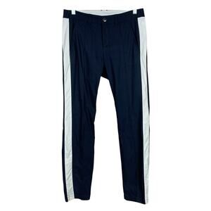 Bogner Casual Pants Blue White Stripe Stretch Pockets Women's 6 - Flaw
